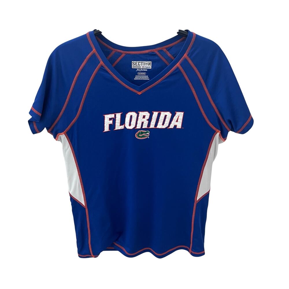 Majestic Section University Of Florida Gators Jersey Style Graphic T-shirt ~ XL